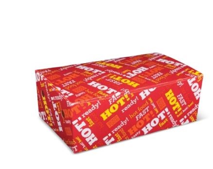 Snack Box Small Hot Food Fast 172x103x57mm  (10xPkt50=Ctn500) 